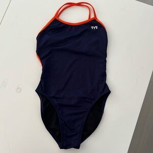 COPY - TYR Women’s Hexa Diamondfit One-Piece‎ Swimsuit Sz 26 Navy/Orange